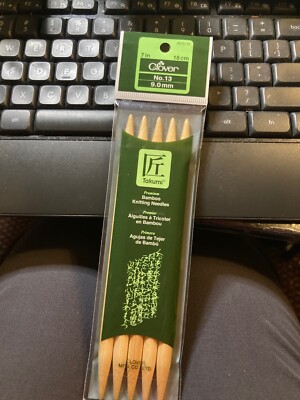 NEW CLOVER NO 13 9.0mm. art No. 3015/13. Takumi Bamboo Knitting Needles 7'' 18cm