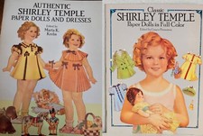 2- VINTAGE PAPER DOLLS CLASSIC SHIRLEY TEMPLE IN FULL COLOR UNCUT NEW