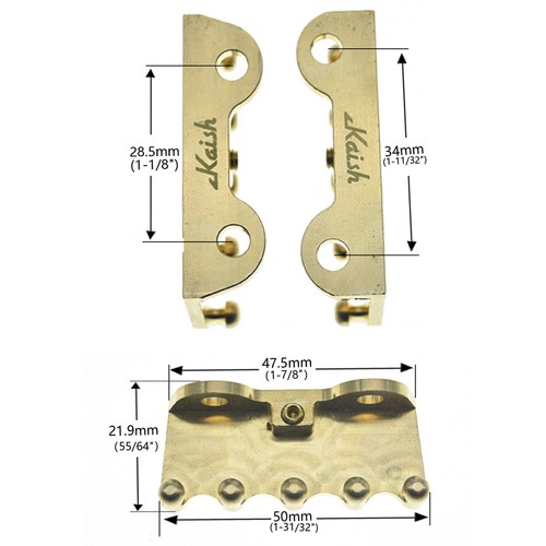 Solderless Brass Tremolo Trem Claw w/ Steel Screws for Floyd Rose/Strat Tremolos - Picture 2 of 14