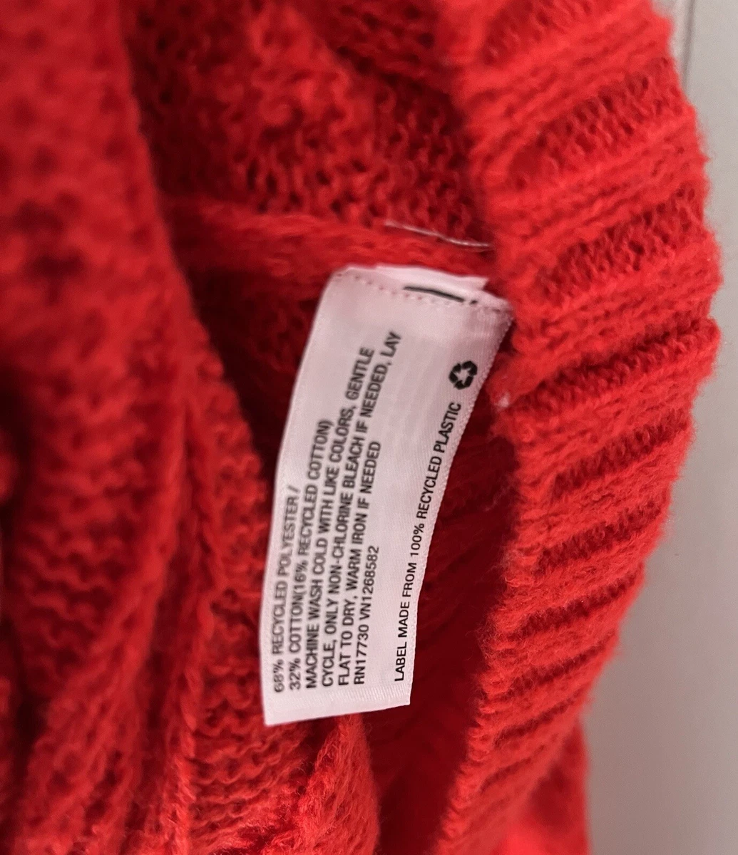 Target Wild Fable Sweater Red Long Sleeved XL Extra Large V Neck