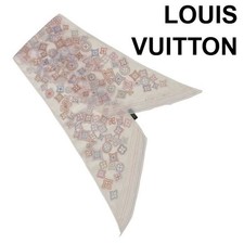 Louis Vuitton Monogram Multi-Color Scarf 105cm Cotton Silk Light Pink VG Box