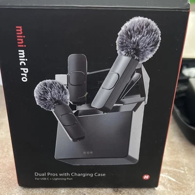 Mini Mic Pro Mini Mic Dual Pros Clip-On Wireless Mic Set, Case, USB-C/Lightning - Image 1 of 4