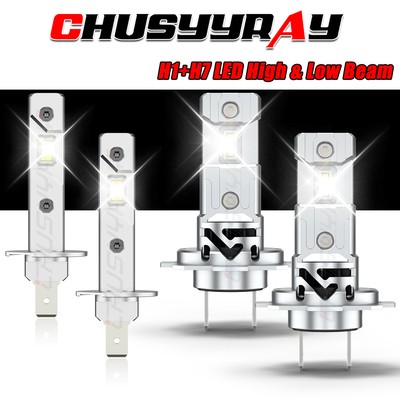For Peugeot Expert 2018-2019 - H1+H7 White High/Low Beam Headlight Bulbs Set