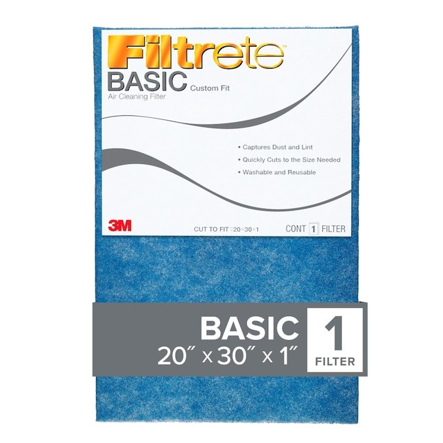 Filtrete 20 x 30 x 1 Washable MERV 1 Basic Cut to Fit Adjustable Air Filter