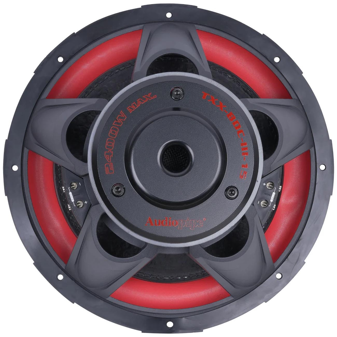 AUDIOPIPEMAP Triple Stack 15-Inch Woofer - 2400W Max Power, 4 Ohm Dual Voice Coi