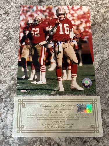 Joe Montana HOF Signed NFL 8x10 Photo 49ers Auto
