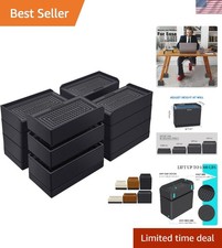 Heavy-Duty 4-Inch Furniture Risers - Stackable Elevators for Stability  Space