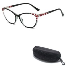 Fashion Print Reading Glasses Cat Eye Readers Lightweight Presbyopia Glasses