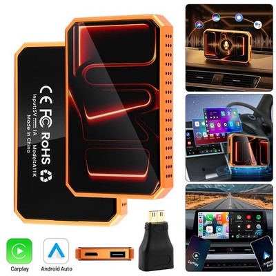 Wireless Carplay WIFI AI box Android Auto Adapter Converter w/ Netflix YouTube