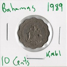 Coin Bahamas 10 Cents 1989 KM61