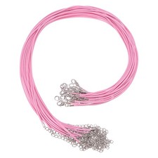 20Pcs Waxed Necklace Cord Bulk Pink 1.5mm Dia 18" Necklace String Rope