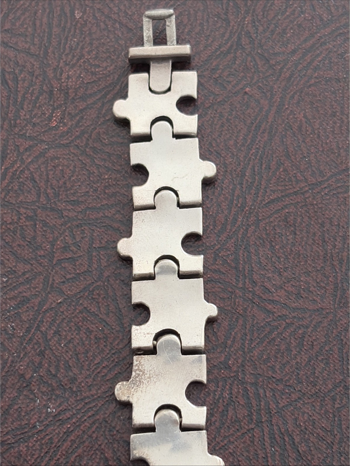 Real Solid 925 Sterling Silver Flat Puzzle Piece … - image 1