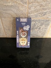 BIBS Boheme Glow In The Dark 2 Pack Pacifier Set Blush/Vanilla NIB
