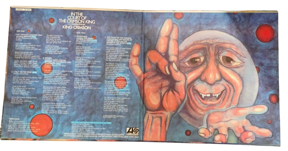 "In The Court Of The Crimson King" de King Crimson 1969 estéreo SD8245 vinilo Lp Foto 3 de 4