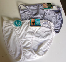 2 Vanity Fair Illumination String Bikini Style 18108 Size 7 white and blue