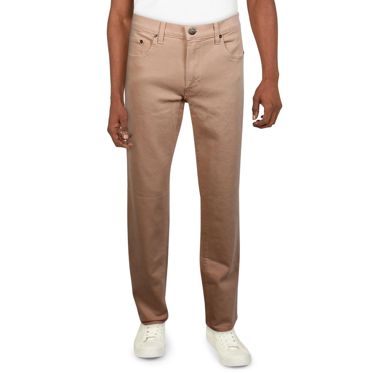 Мужские розовые джинсы из стрейчевого денима средней посадки MVP Collections с прямыми штанинами 40 BHFO 0503