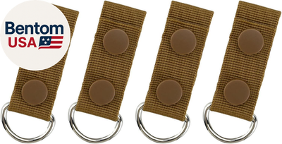 #ad 4Pack Tactical Belt Keepers with Metal Ring Heavy Duty Nylon Belt Loop Suspende $23.70