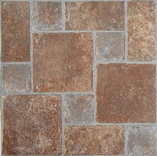 BRICK pavers STONE self STICK adhesive VINYL floor TILES - 80 pcs 12" x 12"