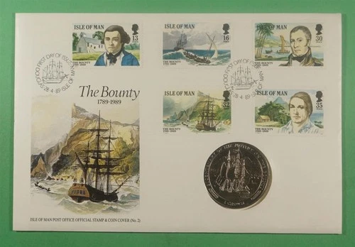 DR WHO 1989 GB ISLE OF MAN FDC COIN MEDALLIC SHIP CACHET COMBO R14783