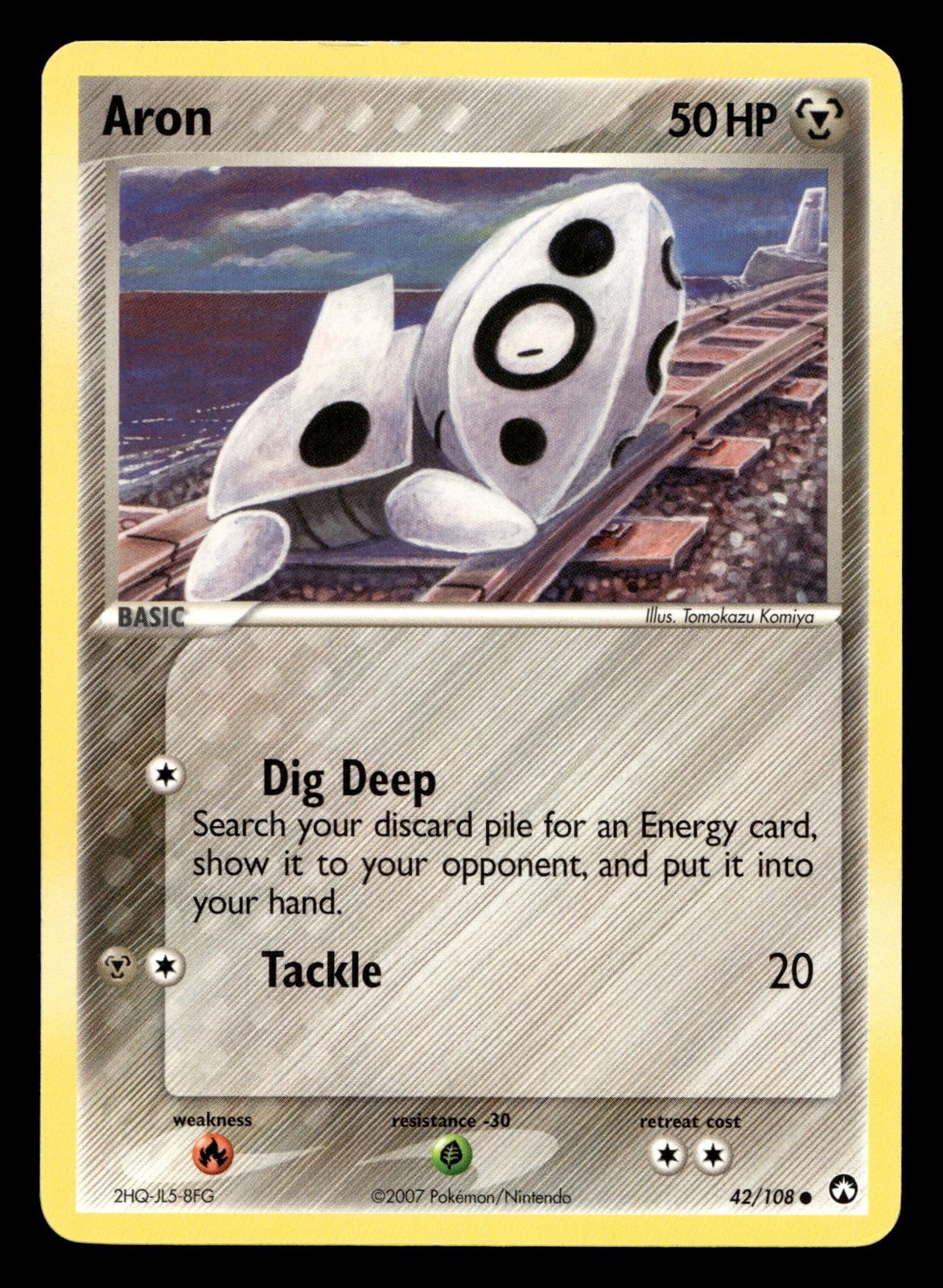 Aron 42/108 Common Power Keepers Pokemon LP