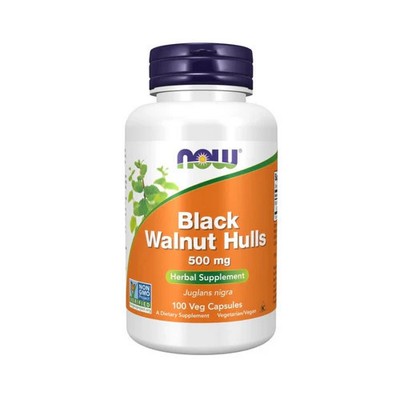 Black Walnut Hulls 100 Veg Caps 500 Mg by Now Foods