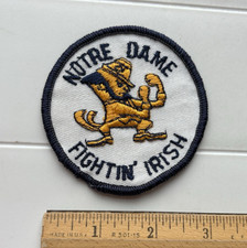 Vintage University of Notre Dame Fighting Irish Round Embroidered Souvenir Patch