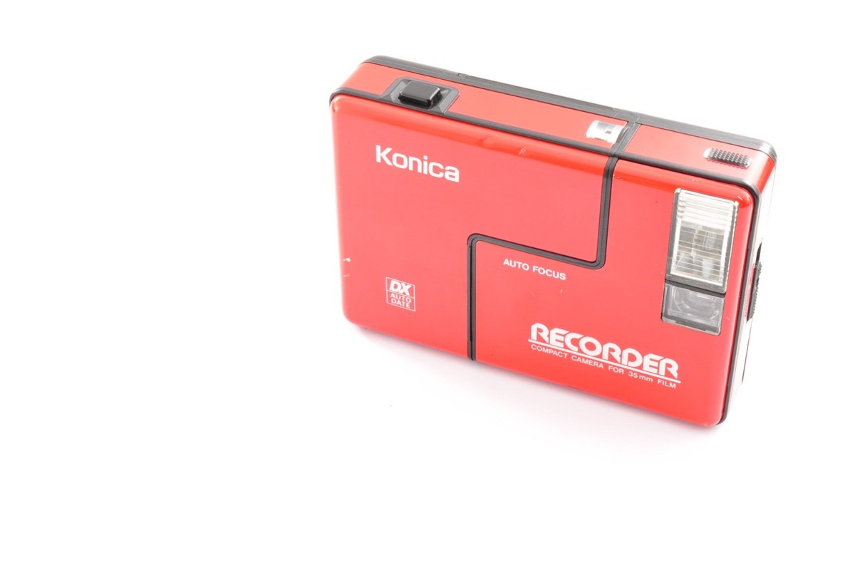 Konica Recorder Red Half Frame Point & Shoot 35mm Film Camera [N