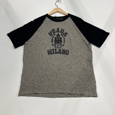 PRADA Logo-Intarsia T-shirt Women's Size 52 Prada UMF011 