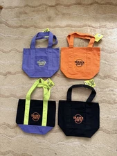 Trader Joe's Mini Tote Bag Canvas Halloween Fall Limited Edition Set of 4 NWT