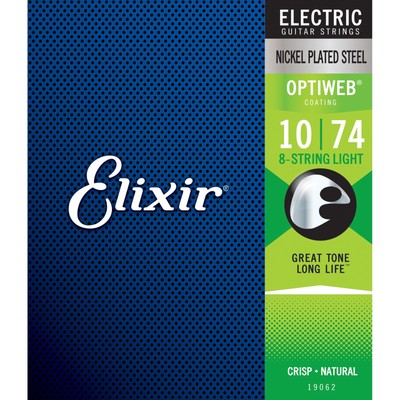 Elixir 19062 Optiweb Electric 8-String 10-74 - E-Gitarrensaiten