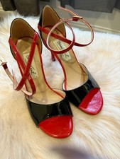 Comme il Faut Red  Black Argentine Tango Heel Shoes Size 36