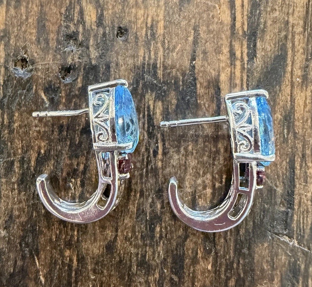 STS Chuck Clemency 925 Multi Gemstone Earrings - image 3