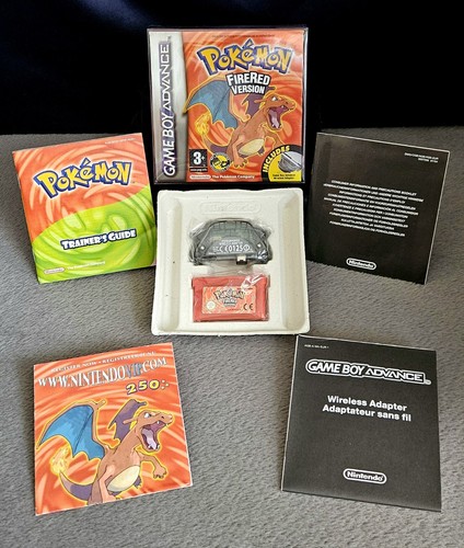 Pokemon Feuerrote Version Nintendo Gameboy Advance UK PAL Voll Komplett In Box