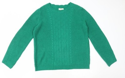 Matalan Damen grüner hochgeschlossener Acryl Pullover Pulli Größe M