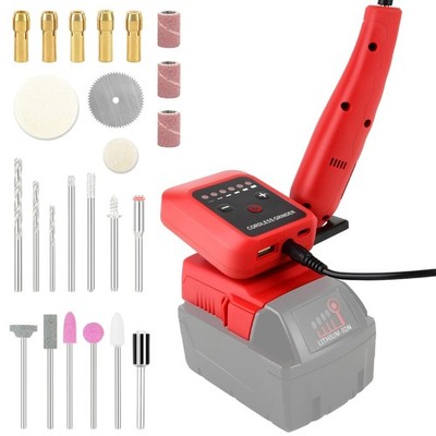 AUTOJARE Cordless Rotary Tool Kit 6 Variable Speeds Grinder Red