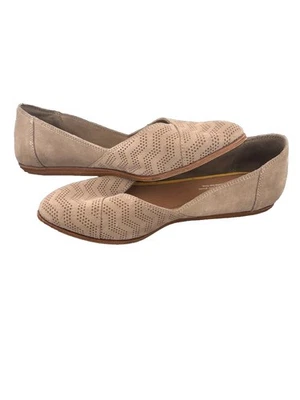 TOMS Women’s Jutti Pointed Toe Suede Flat Slip On Chevron Beige Taupe 8.5 - Image 1 of 4