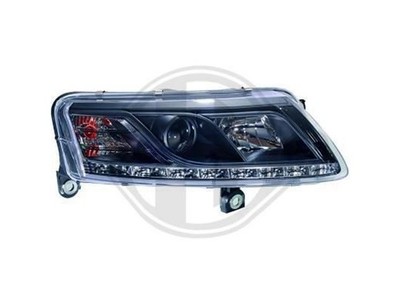 Designscheinwerfer Set Für Audi A6 Daylight Scheinwerfer Klarglas/Schwarz 2004-2
