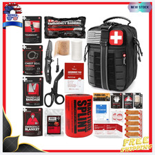 New Tactical Survival First Aid Kit IFAK Molle Trauma Bleeding Control Black