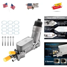 Aluminum Oil Filter Housing Engine Oil Cooler Compatible with 2011-2023 Charg...
