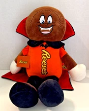 Reese’s Vampire Candy Peanut Butter Cup hanging Stuffed Plush 17" Halloween New