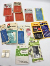 Lot of Vintage Sewing Machine  Hand Sewing Needles Singer Shmetz Others
