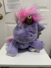 FAO Schwarz Star-Brights LED Projector Alicorn 12" Plush Purple Unicorn NWT