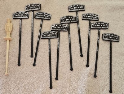 LOT Of 11 JACK DAINELS 2006 GENTLEMAN JACK Drink Stirrers ''Drink Responsibly''