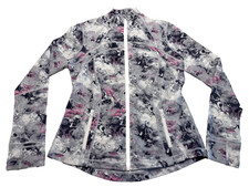 Lululemon Define Jacket sz 12 Moody Mirage White Deep Navy Gray pink black print