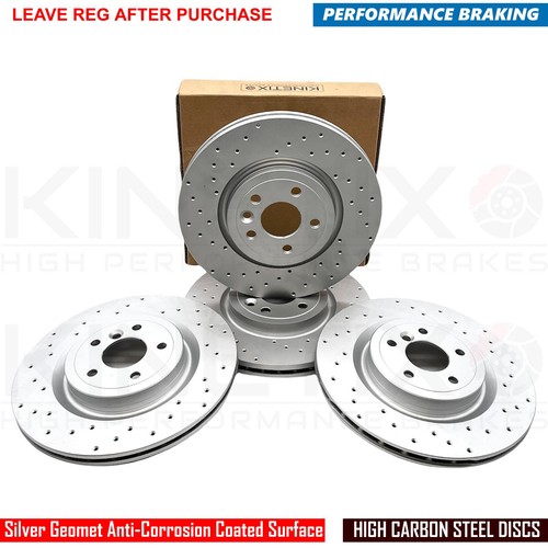 PARA JAGUAR F-PACE 3.0 V6 S R-DYNAMIC DISCOS DE FRENO DELANTEROS TRASEROS PERFORADOS PASTILLAS SENSORES - Imagen 3 de 13