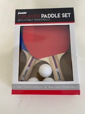 FRANKLIN 2 PLAYER PING PONG PADDLE SET BRAND NEW 2 PADDLES 3 BALLS TABLE TENNIS