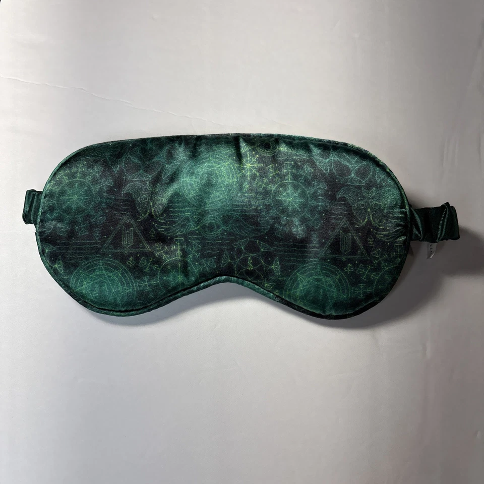 Máscara de ojos dormidos Conair Wicked Elphaba verde satinado que desafía la gravedad viaje Foto 2 de 4