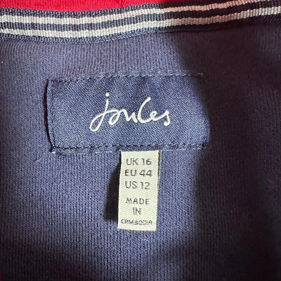 Joules Sudadera con Capucha Mujer US 12 UK 16 Colorblock Rojo Rosa Verde Azul Marino Pullover Foto 4 de 4