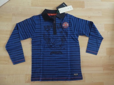 Schönes BLUE SEVEN Jungen Polo-Shirt, Langarm, Blau, Gr. 128,  NEU m. Etik.