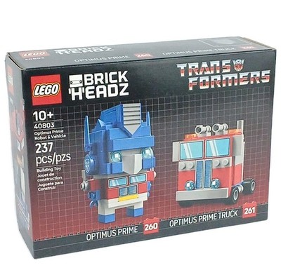 LEGO  BRICKHEADZ Transformers Optimus Prime Robot 253 Piece Building Set 40803